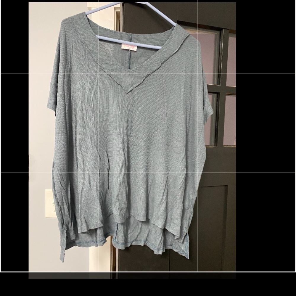 Look Beautiful waffle knit Ladies Pink Lily shirt